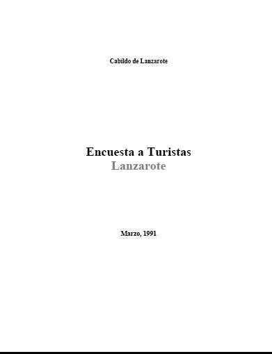 Encuesta de turismo 1991 en TEXTOS 